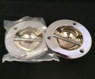 Set of 2 Chrome fender eyes