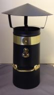 18" Double skin brass chimney with coolie hat