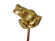 Frog brass tiller pin