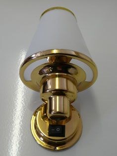 Brass wall light