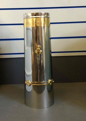 18" Double skin chimney stainless steel brass band