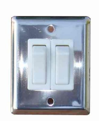 Stainless steel double light switch